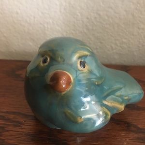 2/$10🎄🎄🎄AquaBlue Glazed Terra Cotta Bird Fairy Garden HOLIDAY SALE🎄🎄🎄
